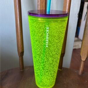 Starbucks Summer 2023 Yellow Lime Bubbleseed 24 oz Venti Tumbler,